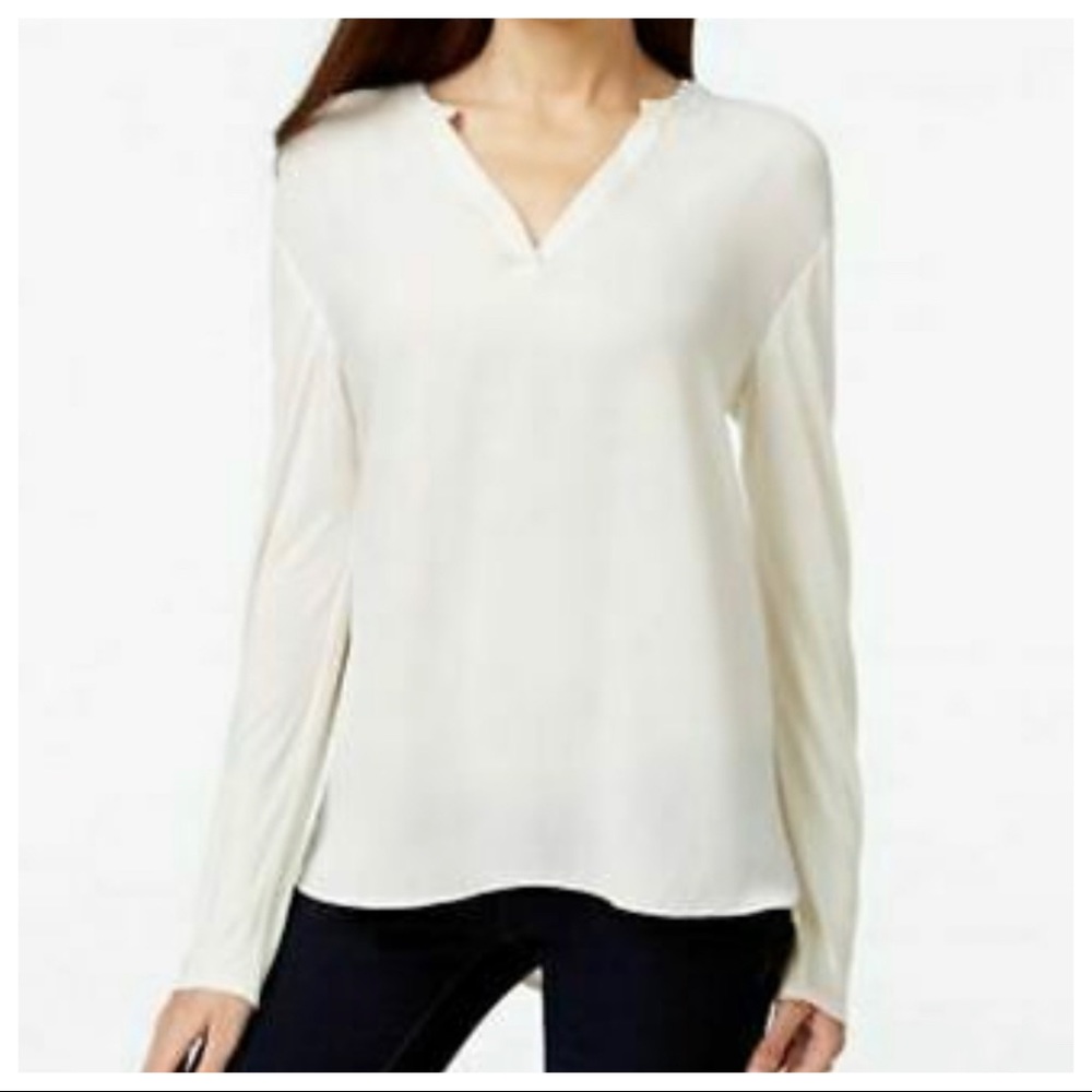 — SOLD — 
INC International Concepts Women's Split-Neck Top